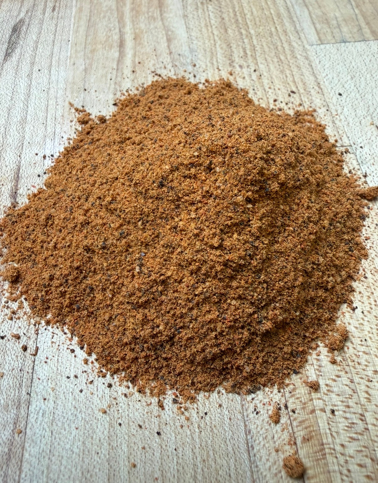 fajita seasoning on a wood cutting board