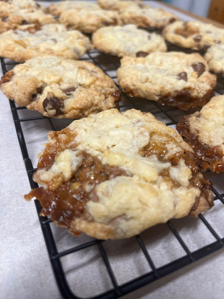 Chocolate Caramel Crisp Cookies Sugared Spoon