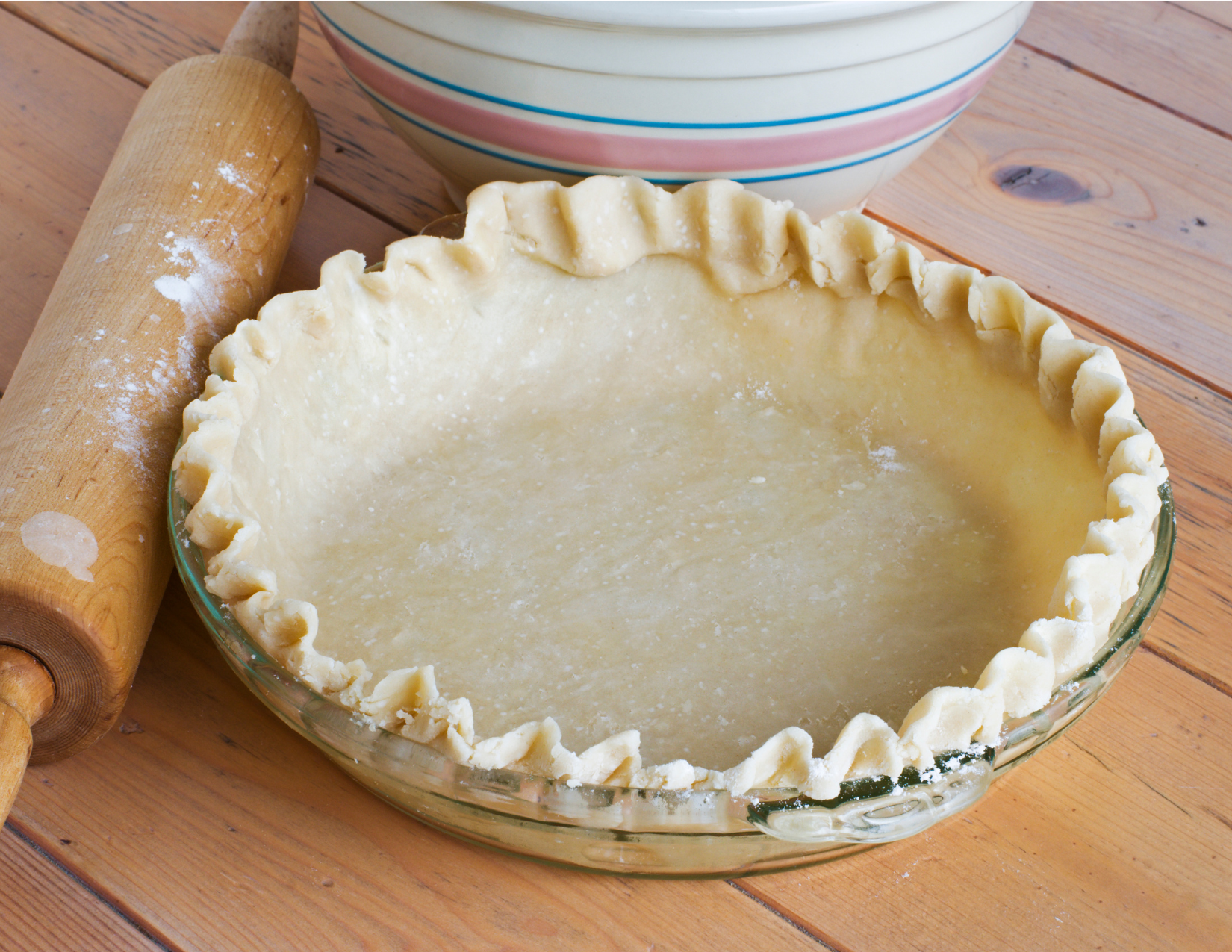 homemade tart or pie dough ready for sweet or savory filling