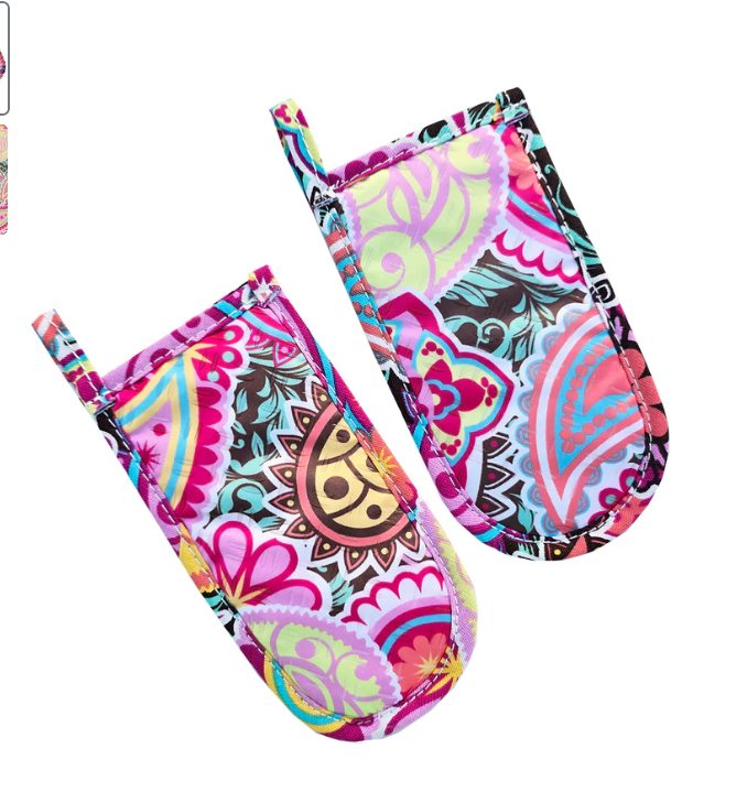 Paisley Medallon Silli Pot Handle Set of 2