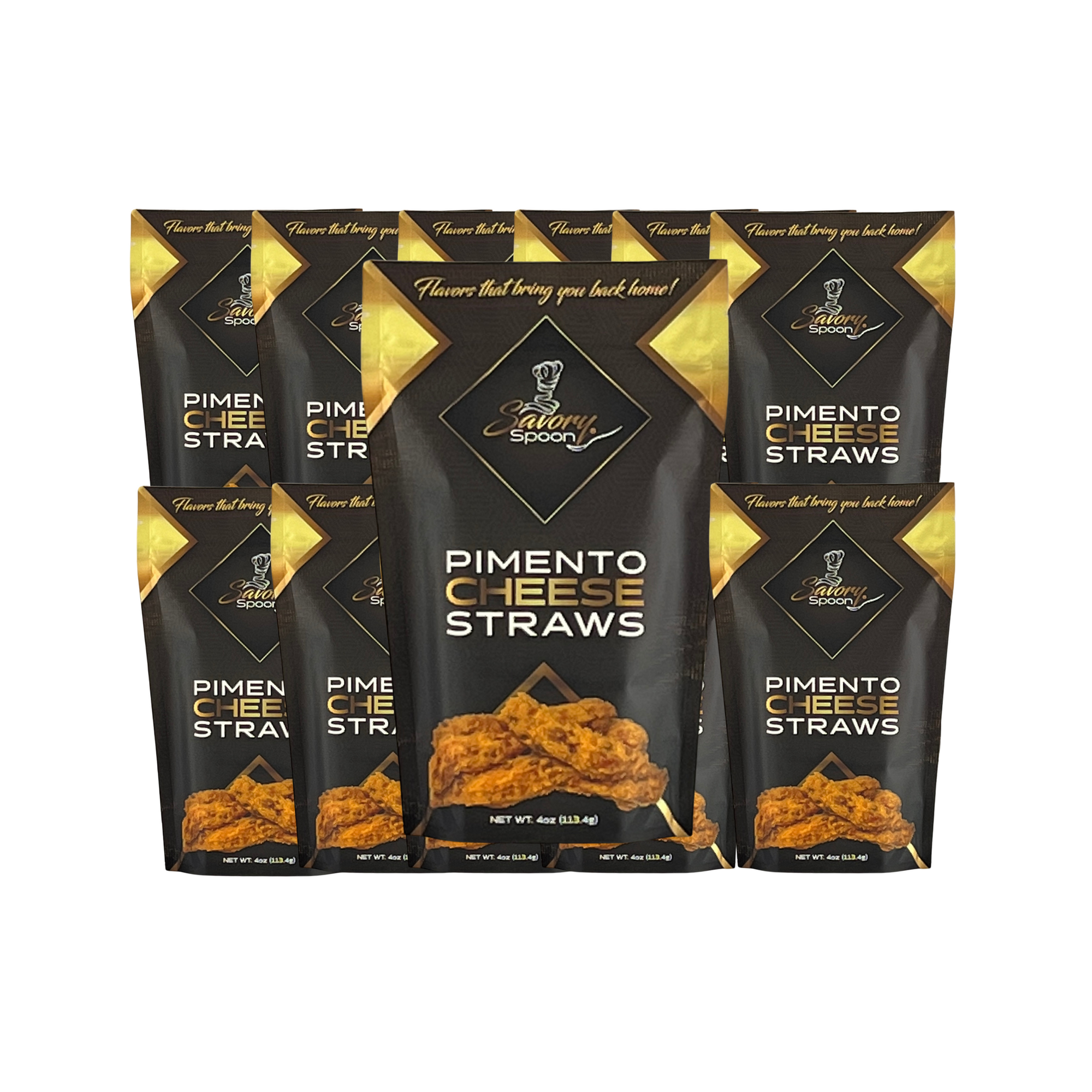 Pimento Cheese Straws - 12 Bags + Free Shipping -Due to High Demand, alternate packaging may be used for one or more products!