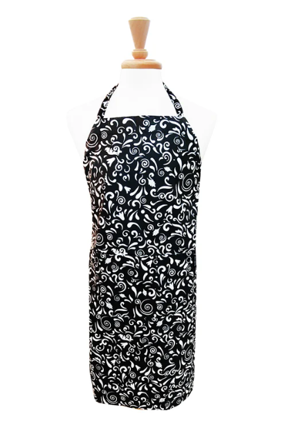 Swirly Gate Black Chef Apron