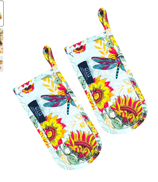 Birds and Sunflowers Silli Pot Handle Set of 2